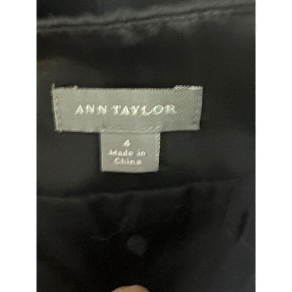 Ann Taylor Black Cotton Blend Embroidered Eyelet Strapless Dress Size 4 - Picture 9 of 9